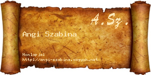 Angi Szabina névjegykártya