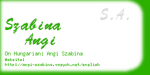 szabina angi business card